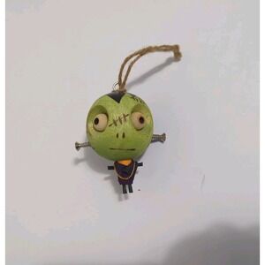 Pier One Crazy Head Frankenstein Monster Halloween Wooden Ornament